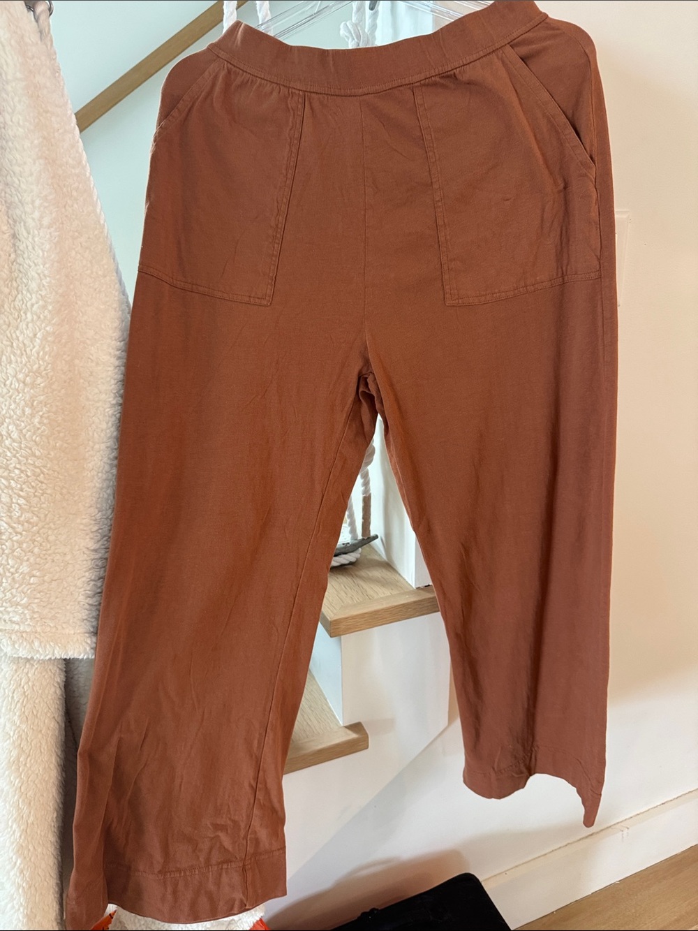Coyuchi Women's Pull-On Pajama Pants in Rust